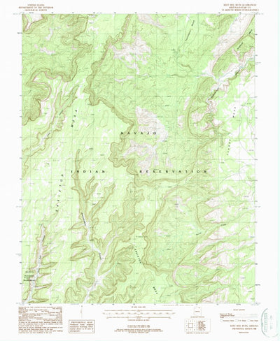 United States Geological Survey Keet Seel Ruin, AZ (1988, 24000-Scale) digital map