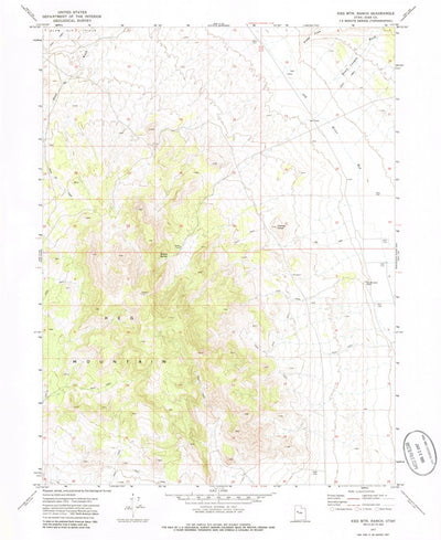 United States Geological Survey Keg Mountain Ranch, UT (1971, 24000-Scale) digital map