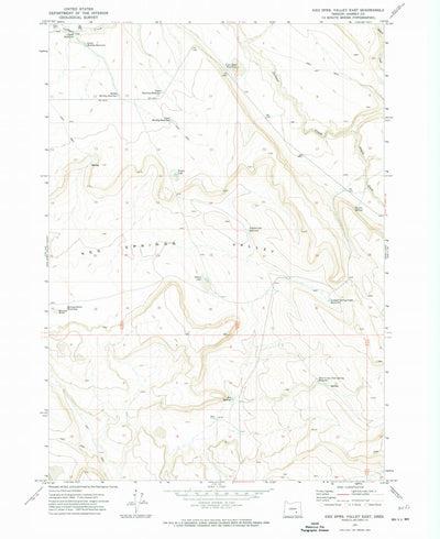 United States Geological Survey Keg Springs Valley East, OR (1971, 24000-Scale) digital map