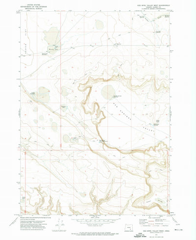 United States Geological Survey Keg Springs Valley West, OR (1971, 24000-Scale) digital map