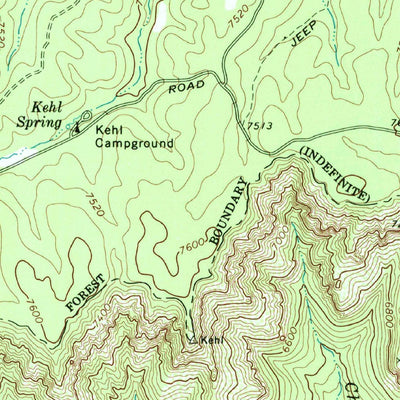 United States Geological Survey Kehl Ridge, AZ (1972, 24000-Scale) digital map
