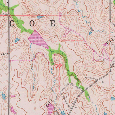 United States Geological Survey Keighley, KS (1964, 24000-Scale) digital map