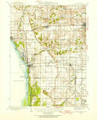 United States Geological Survey Keithsburg, IL-IA (1935, 62500-Scale) digital map