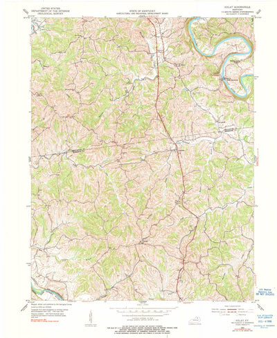 United States Geological Survey Kelat, KY (1953, 24000-Scale) digital map