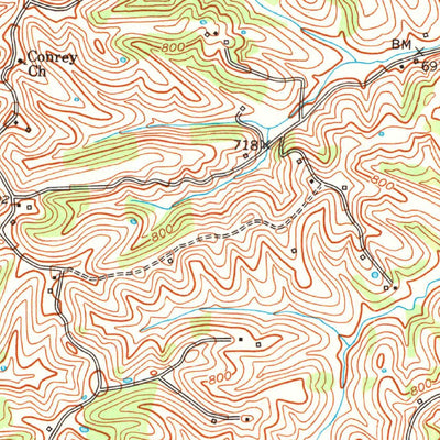 United States Geological Survey Kelat, KY (1953, 24000-Scale) digital map