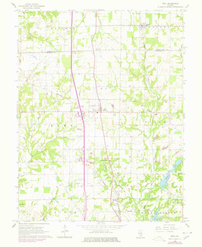 United States Geological Survey Kell, IL (1965, 24000-Scale) digital map