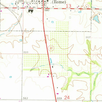 United States Geological Survey Kell, IL (1965, 24000-Scale) digital map