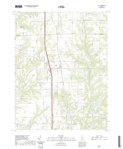 United States Geological Survey Kell, IL (2021, 24000-Scale) digital map