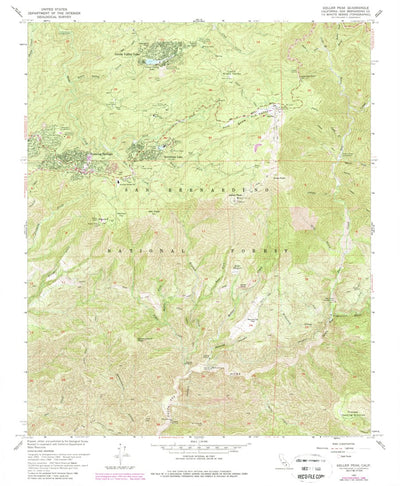 United States Geological Survey Keller Peak, CA (1967, 24000-Scale) digital map