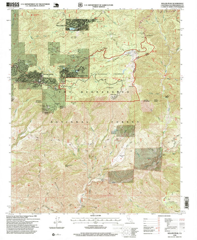 United States Geological Survey Keller Peak, CA (1996, 24000-Scale) digital map
