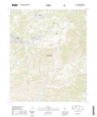 United States Geological Survey Keller Peak, CA (2021, 24000-Scale) digital map