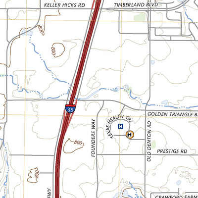 United States Geological Survey Keller, TX (2023, 24000-Scale) digital map