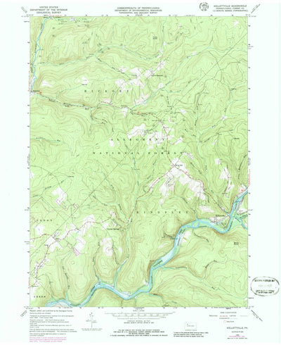 United States Geological Survey Kellettville, PA (1966, 24000-Scale) digital map