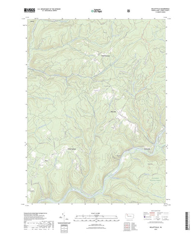 United States Geological Survey Kellettville, PA (2023, 24000-Scale) digital map
