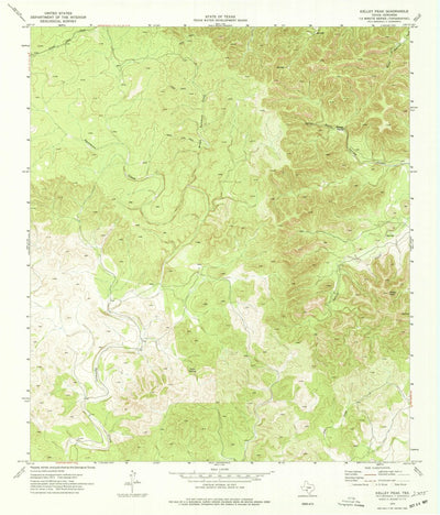 United States Geological Survey Kelley Peak, TX (1974, 24000-Scale) digital map