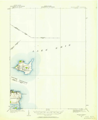 United States Geological Survey Kelleys Island, OH (1916, 62500-Scale) digital map
