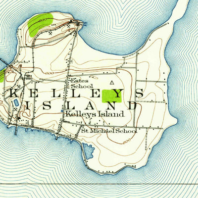 United States Geological Survey Kelleys Island, OH (1916, 62500-Scale) digital map