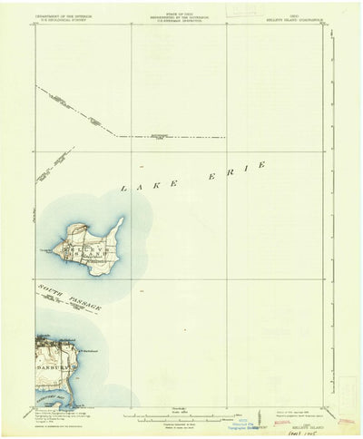 United States Geological Survey Kelleys Island, OH (1919, 62500-Scale) digital map