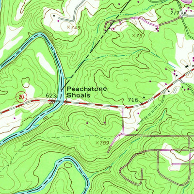 United States Geological Survey Kelleytown, GA (1964, 24000-Scale) digital map