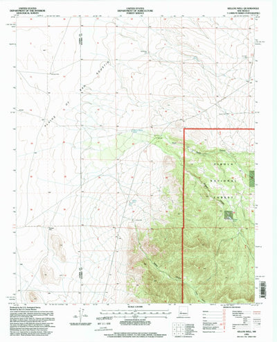 United States Geological Survey Kellog Well, NM (1995, 24000-Scale) digital map