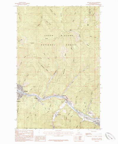 United States Geological Survey Kellogg East, ID (1985, 24000-Scale) digital map