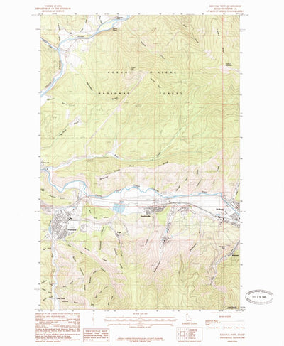 United States Geological Survey Kellogg West, ID (1985, 24000-Scale) digital map