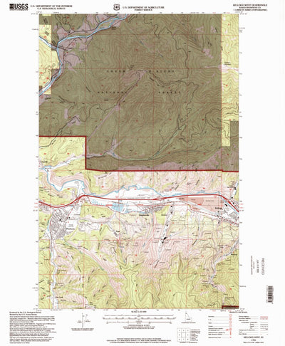 United States Geological Survey Kellogg West, ID (1996, 24000-Scale) digital map