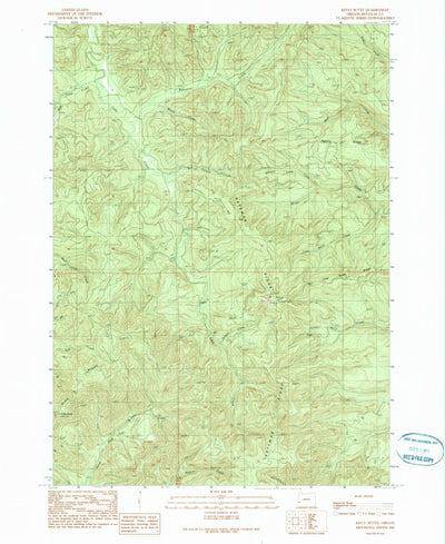 United States Geological Survey Kelly Butte, OR (1990, 24000-Scale) digital map