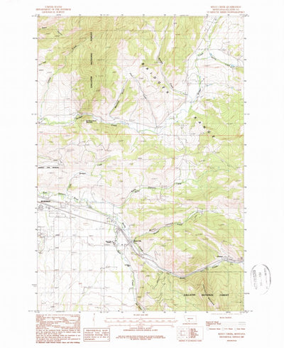 United States Geological Survey Kelly Creek, MT (1987, 24000-Scale) digital map
