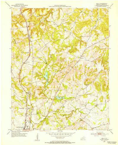 United States Geological Survey Kelly, KY (1952, 24000-Scale) digital map