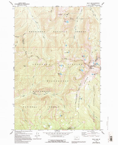 United States Geological Survey Kelly Lake, MT (1977, 24000-Scale) digital map