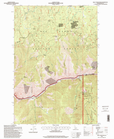 United States Geological Survey Kelly Mountain, ID (1995, 24000-Scale) digital map