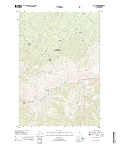 United States Geological Survey Kelly Mountain, ID (2020, 24000-Scale) digital map
