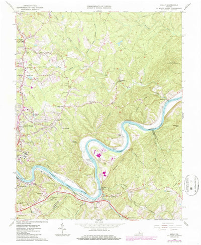United States Geological Survey Kelly, VA (1963, 24000-Scale) digital map