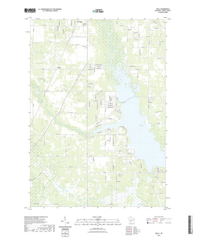 United States Geological Survey Kelly, WI (2022, 24000-Scale) digital map