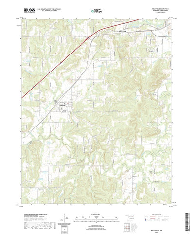 United States Geological Survey Kellyville, OK (2022, 24000-Scale) digital map