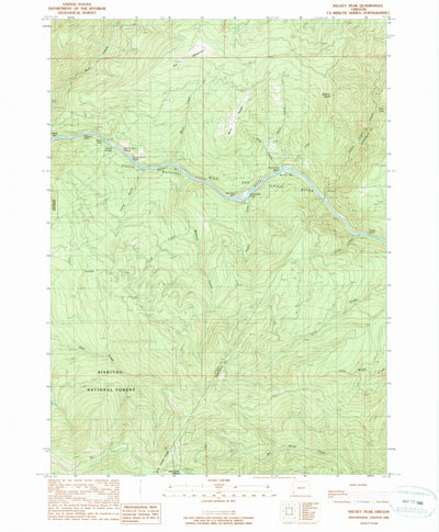 United States Geological Survey Kelsey Peak, OR (1989, 24000-Scale) digital map