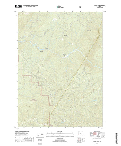 United States Geological Survey Kelsey Peak, OR (2020, 24000-Scale) digital map