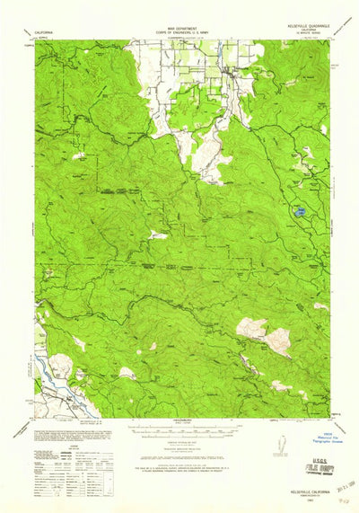 United States Geological Survey Kelseyville, CA (1943, 62500-Scale) digital map