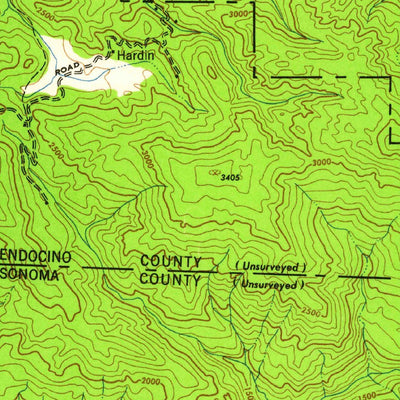 United States Geological Survey Kelseyville, CA (1943, 62500-Scale) digital map