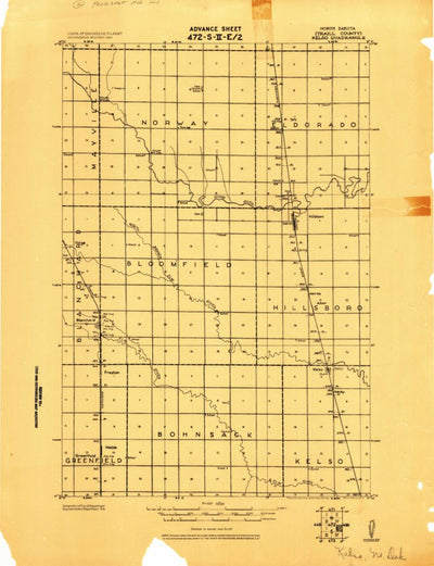 United States Geological Survey Kelso, ND (1918, 62500-Scale) digital map