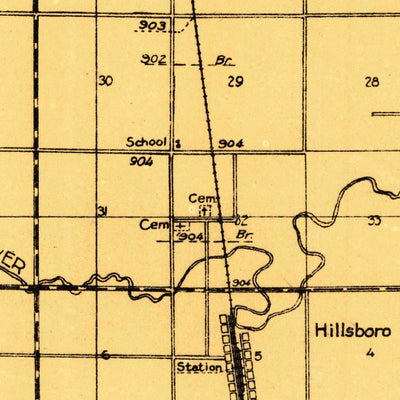 United States Geological Survey Kelso, ND (1918, 62500-Scale) digital map
