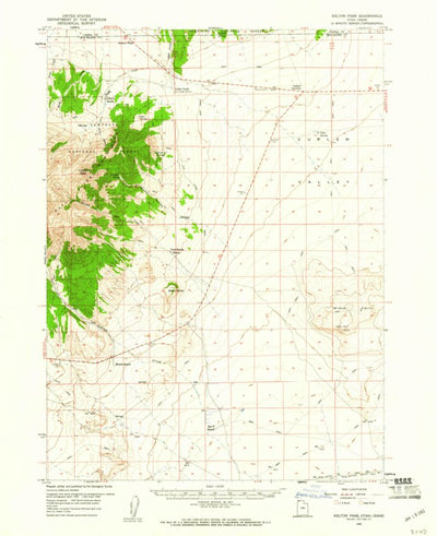 United States Geological Survey Kelton Pass, UT-ID (1959, 62500-Scale) digital map