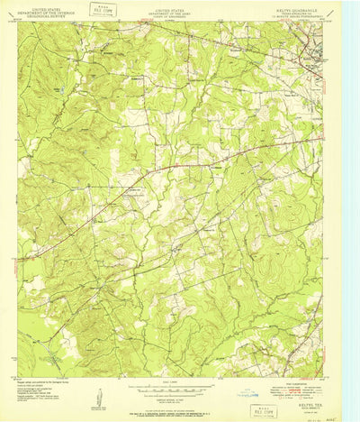 United States Geological Survey Keltys, TX (1950, 24000-Scale) digital map