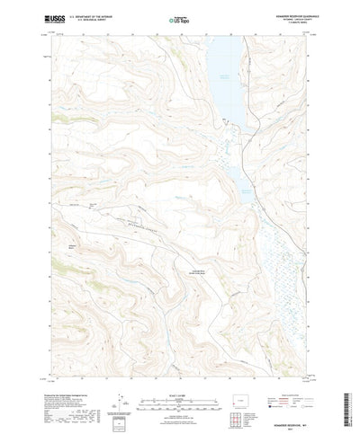 United States Geological Survey Kemmerer Reservoir, WY (2021, 24000-Scale) digital map