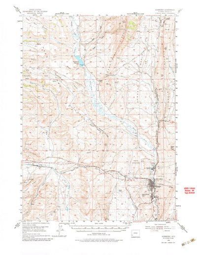 United States Geological Survey Kemmerer, WY (1954, 62500-Scale) digital map