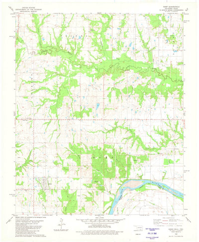 United States Geological Survey Kemp, OK-TX (1980, 24000-Scale) digital map