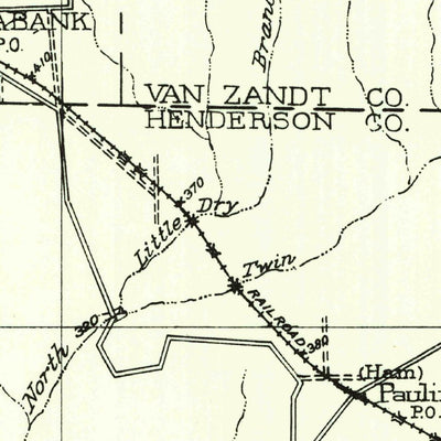 United States Geological Survey Kemp, TX (1957, 62500-Scale) digital map