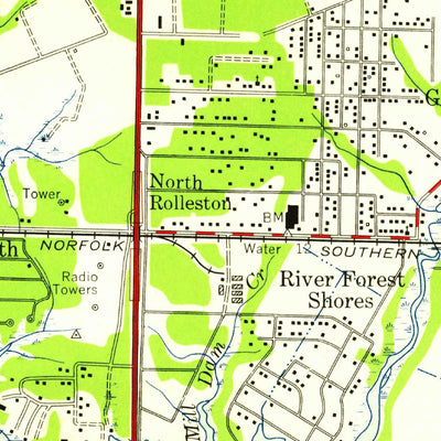 United States Geological Survey Kempsville, VA (1955, 24000-Scale) digital map