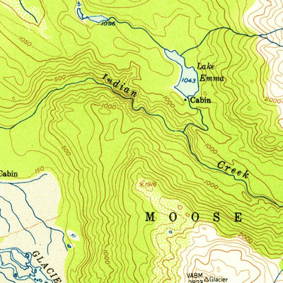 United States Geological Survey Kenai A-2, AK (1952, 63360-Scale) digital map